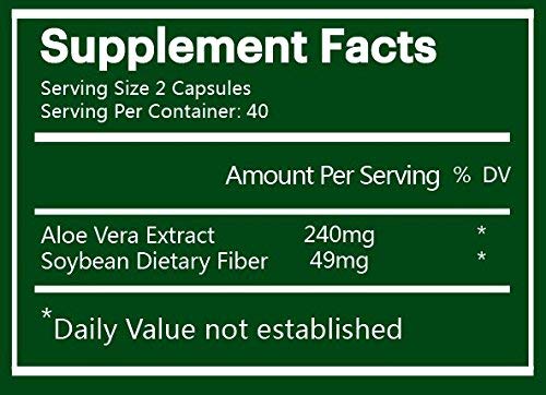 Na'trition Aloe Vera Gel Extract Capsules with Soybean Fiber - 80 Capsules - image 4
