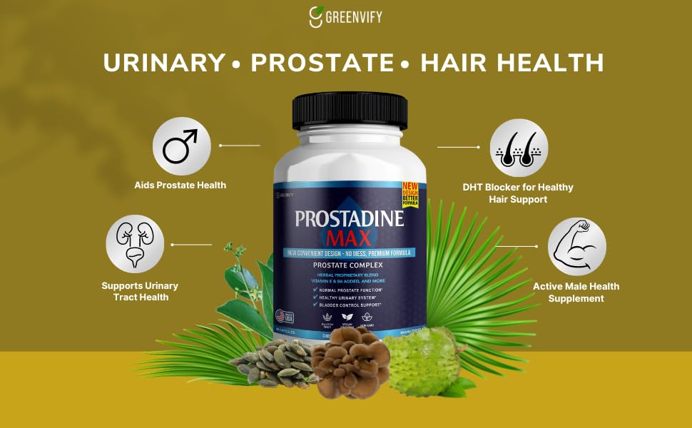 GREENVIFY Prostadine Max Prostate Supplements for Men Capsules