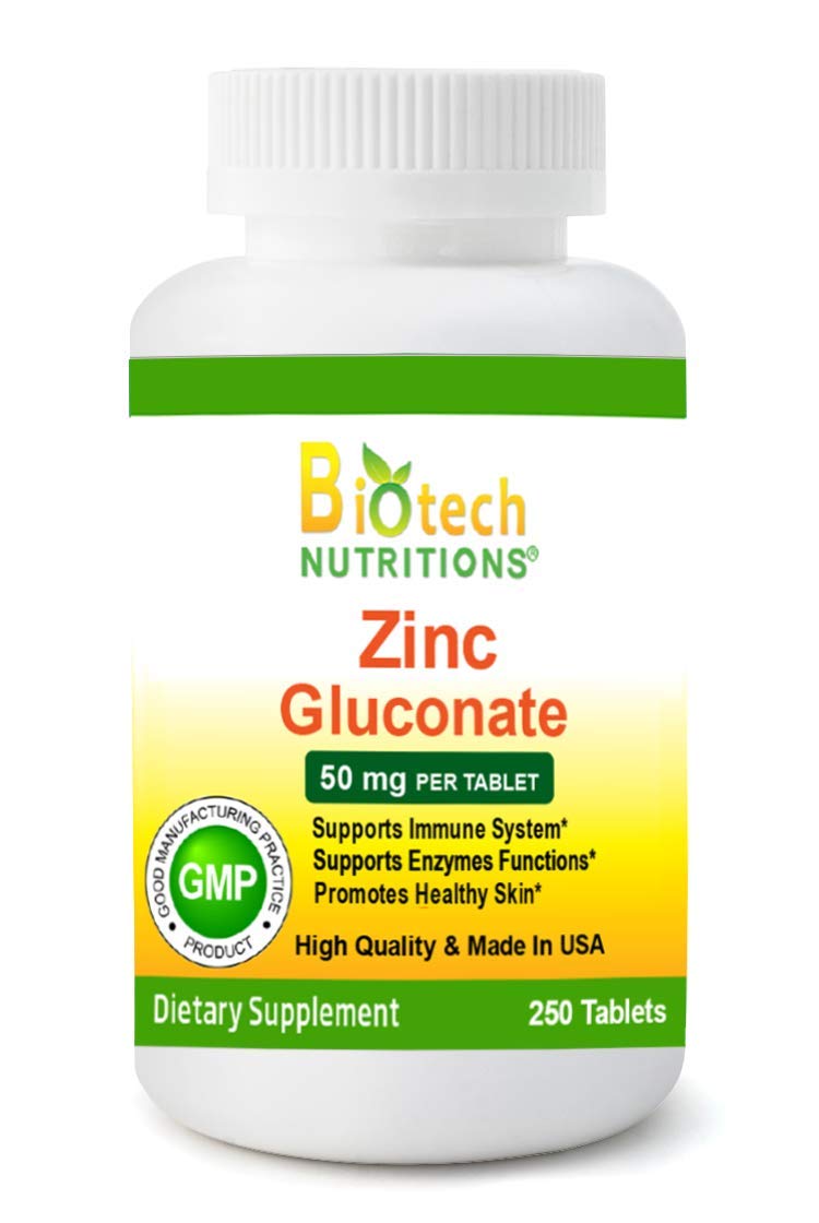 Biotech Nutritions Zinc Gluconate 50 mg - 250 Tablets