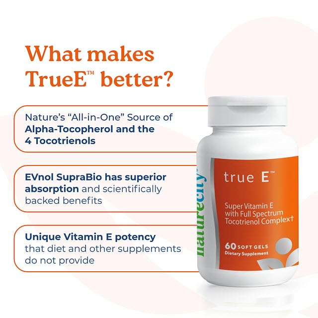NatureCity True-E Vitamin E Complex EVnol SupraBio - 120 Softgels - image 4