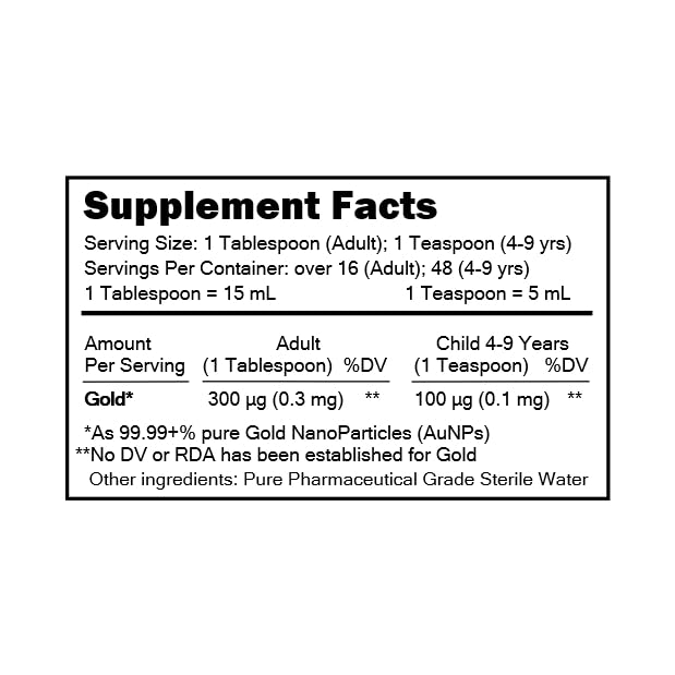MediGOLD True Colloidal Gold AuNP Supplement - 250 mL - image 3