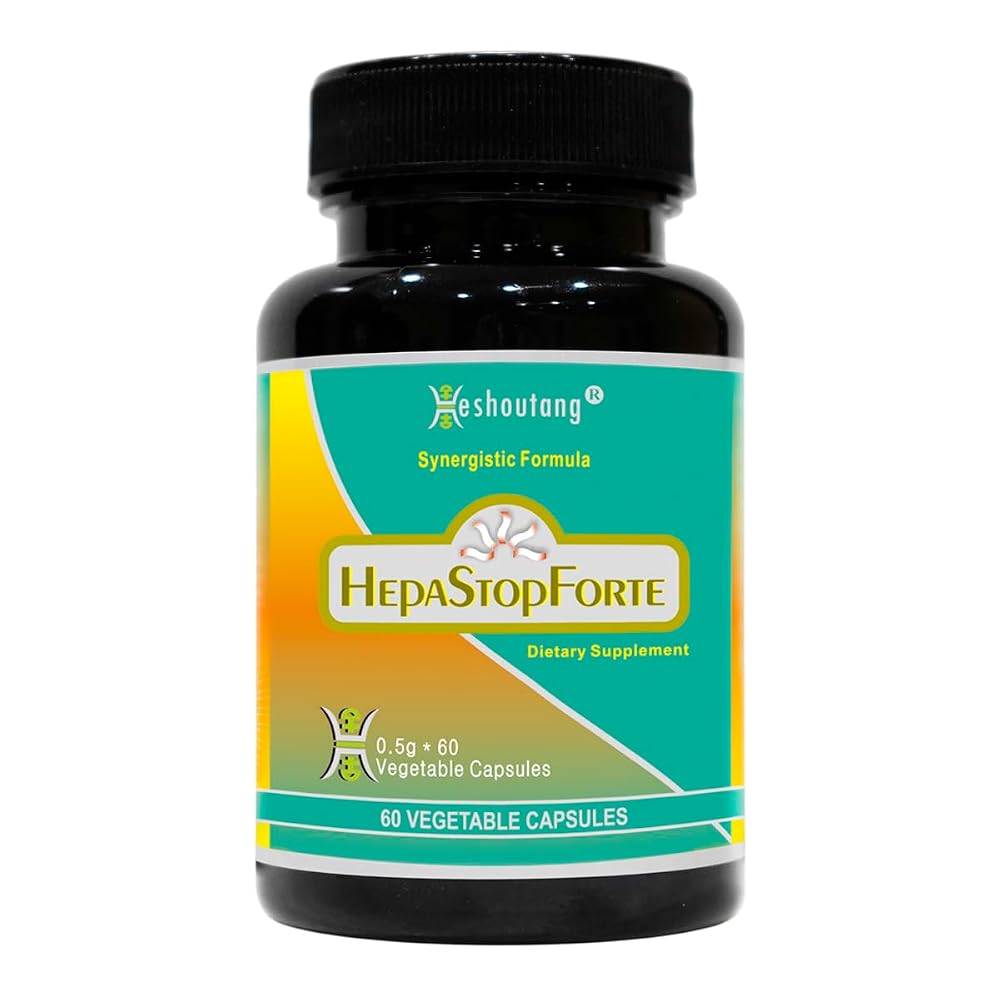 Heshoutang HepaStopForte Herbal Liver Cleanser - 60 Vegetarian Capsules
