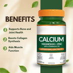 Naturals Calcium Magnesium & Zinc Tablets with Vitamin D3 & K2 - 60 Tablets - image 3