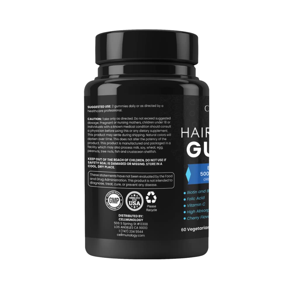 CELLMUNOLOGY Hair Vitamin Gummy with Biotin 5000 MCG - 60 Gummies - image 2
