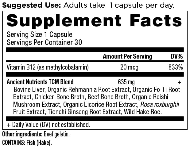 Ancient Nutrition Methylated Vitamin B12 Supplement for Energy - 30 Capsules - image 6