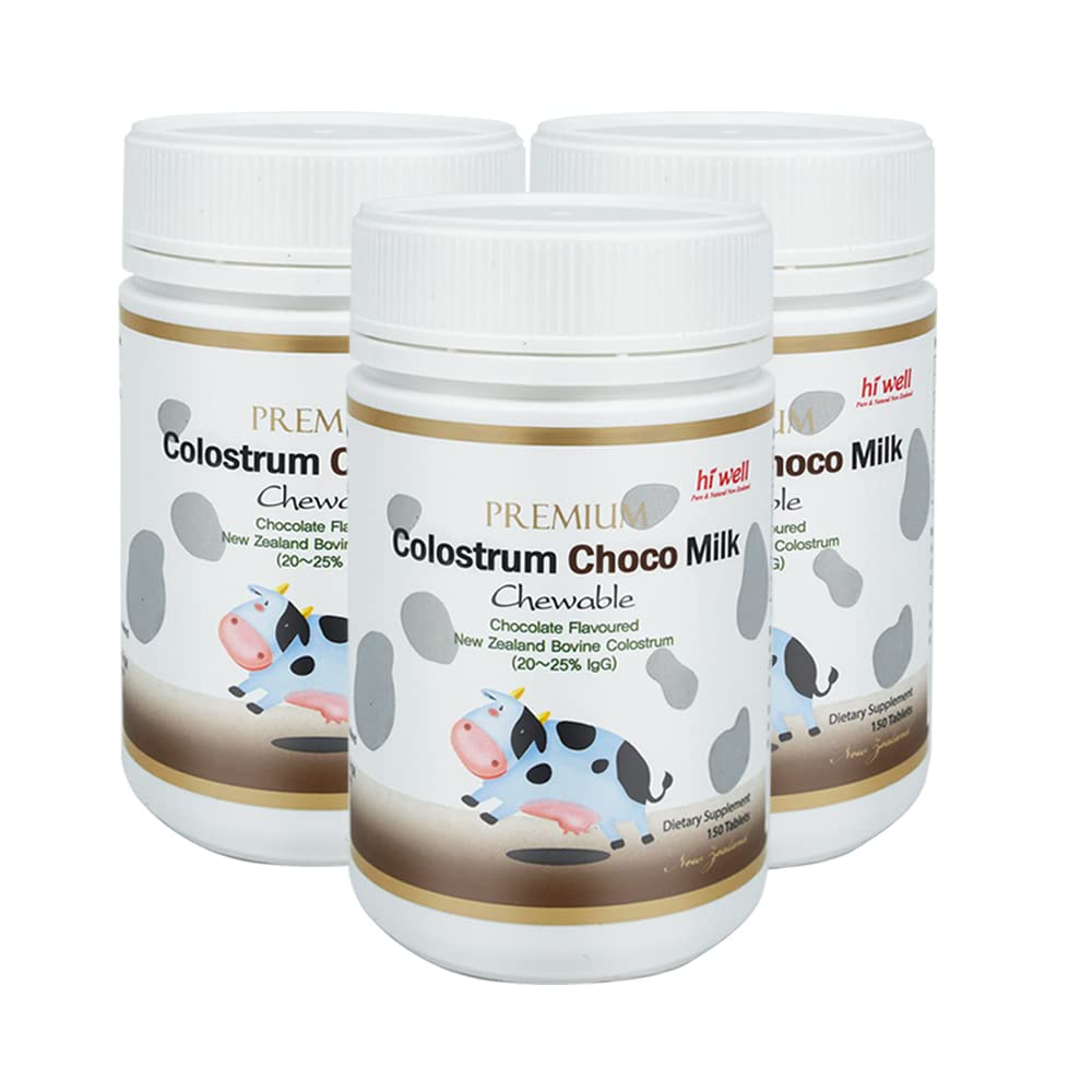 HI WELL Premium Grass-Fed Colostrum Chewable Tablets - 450 Count