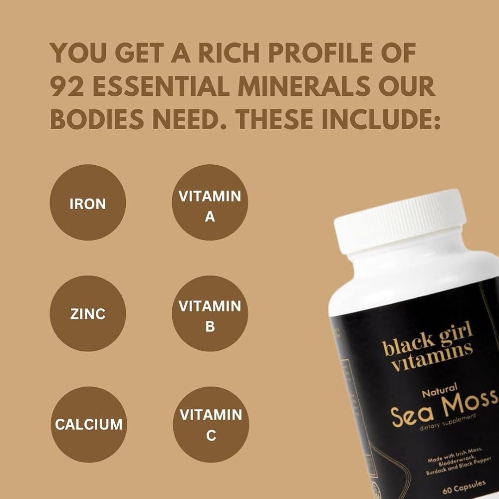 Black Girl Vitamins Organic Sea Moss Capsules - 60 Count - image 3