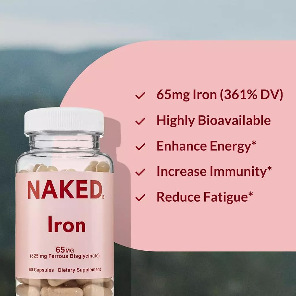 NAKED Iron 65mg Ferrous Bisglycinate - 60 Capsules - image 4