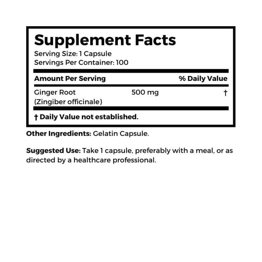 Dr Clark Ginger Root Supplement 500 mg - 100 Capsules - image 3