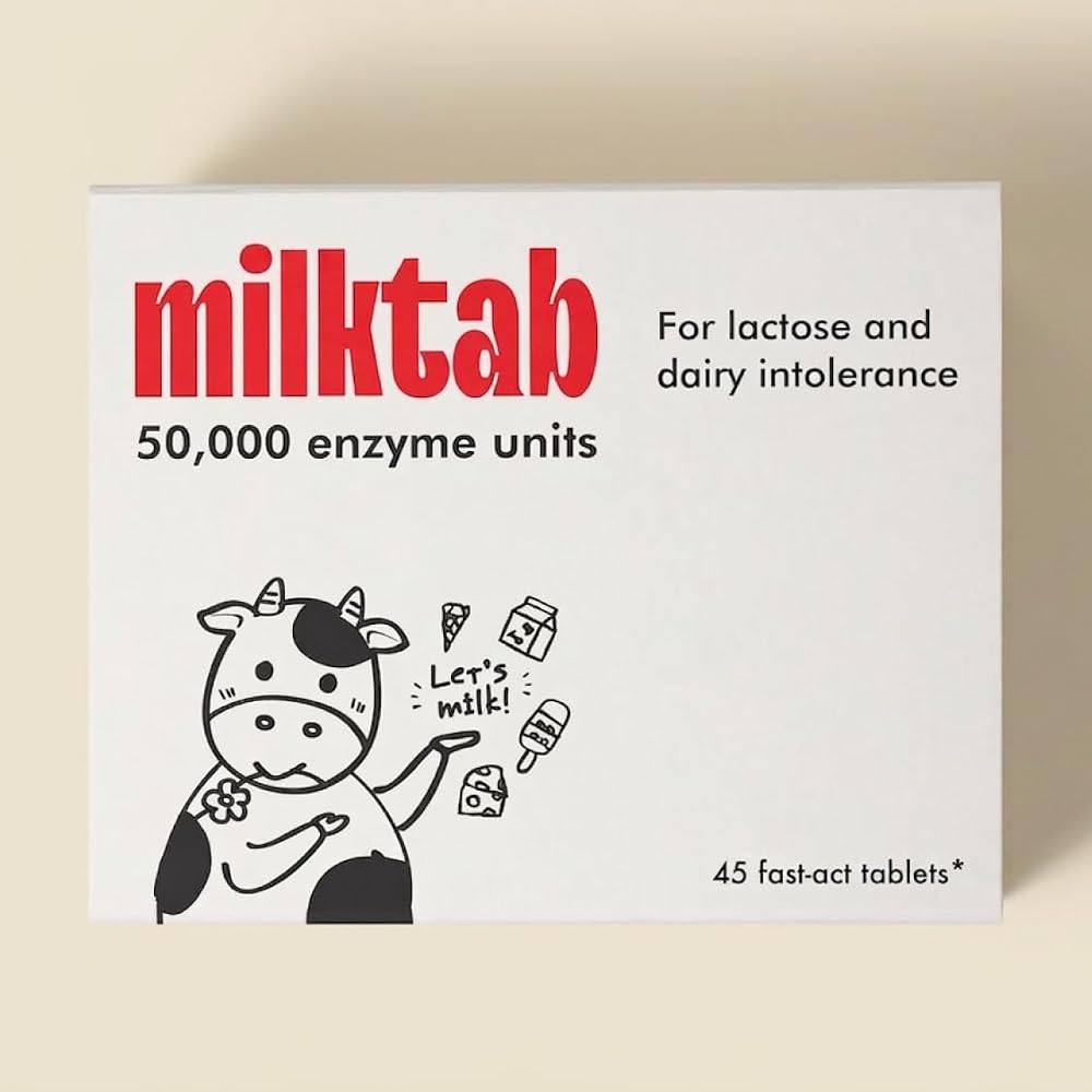 milktab - Superpowered Lactase Pills - Fast-Act Lactase Tablets