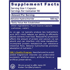 Quantum Nutrition QNL Quantum HCL Betaine HCl Capsules - 180 Count - image 3