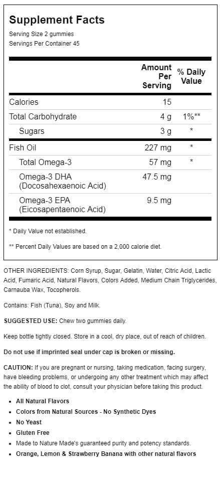 Nature Made Fish Oil Gummies with Omega-3s - 90 Softgels - image 2
