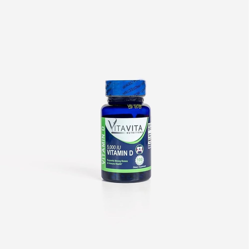 VitaVita Nutritions Vitamin D3 5000 IU - 100 Softgels