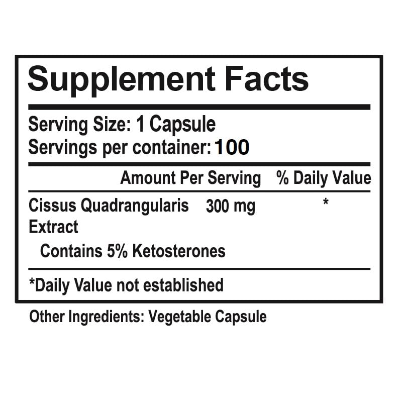 Aoratos Cissus Extract 300mg - 100 Vegetarian Capsules - image 5