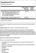 Now Foods Ginkgo Biloba 60mg - 60 Vegetarian Capsules - image 2