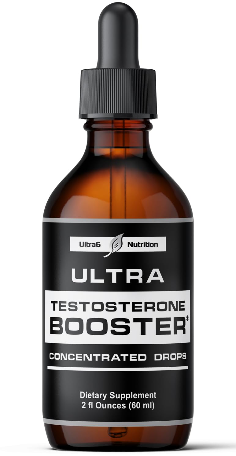 Ultra6 Nutrition Testosterone Booster Liquid Drops - 2 Fl Oz