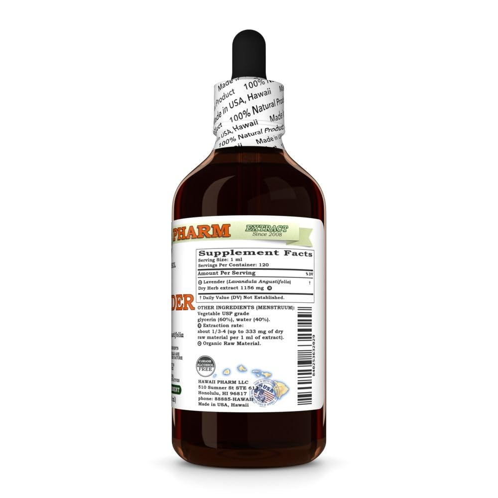 Hawaii Pharm Lavender (Lavandula angustifolia) Herb Alcohol-Free