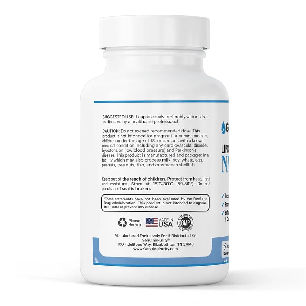 GenuinePurity NMN 250mg Liposomal Supplement - 60 Vegan Capsules - image 2