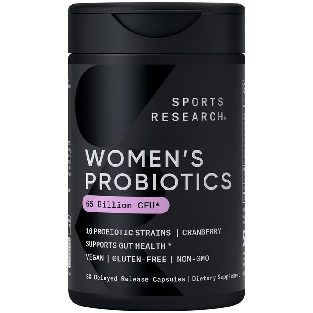 Sports Research Women's Probiotics 65 Billion CFU with Cranberry - 30 Capsules