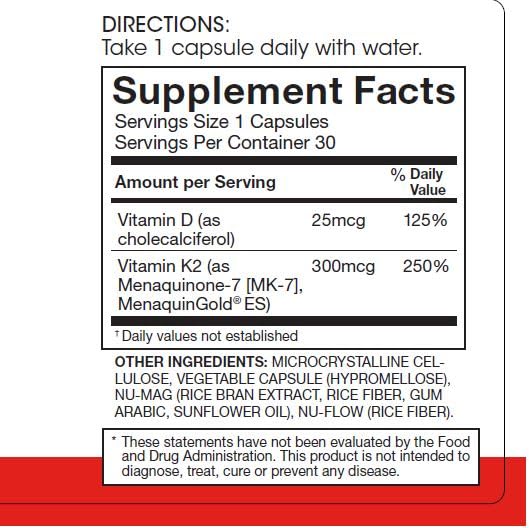 Silver Fern Vitamin K2-D3 Supplement Brand - Natural