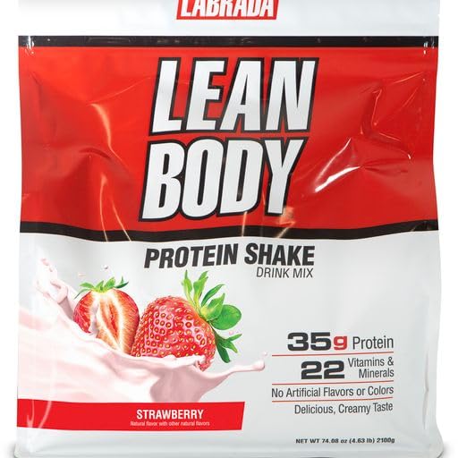 Labrada Lean Body All-in-One Strawberry Protein Shake - 4.6 lb - image 6