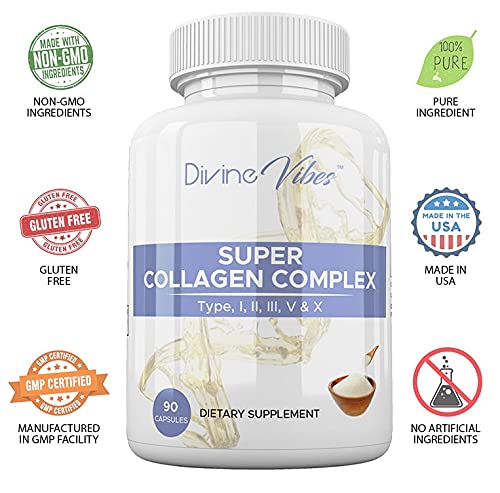 Divine Vibes Multi Collagen Plus Pills Types I-V - 90 Capsules - image 5