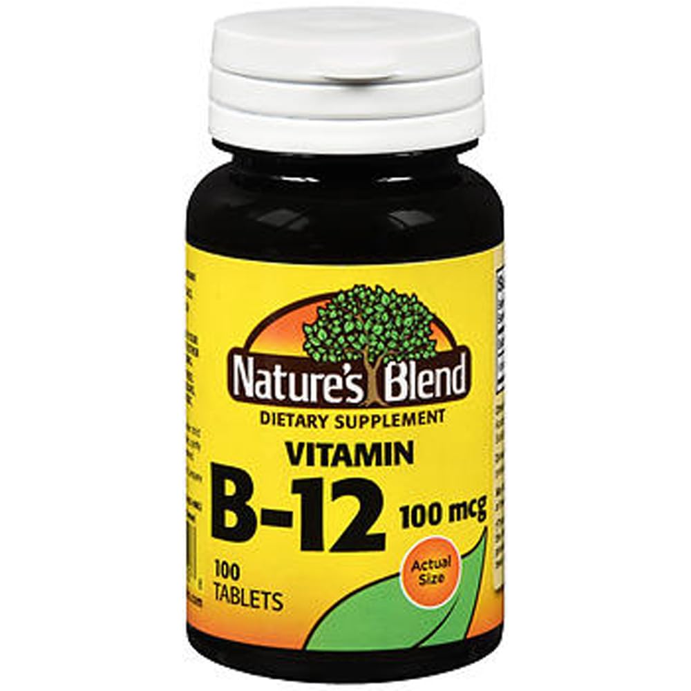 Nature's Blend Vitamin B12 100 mcg Tablets - 200 Count