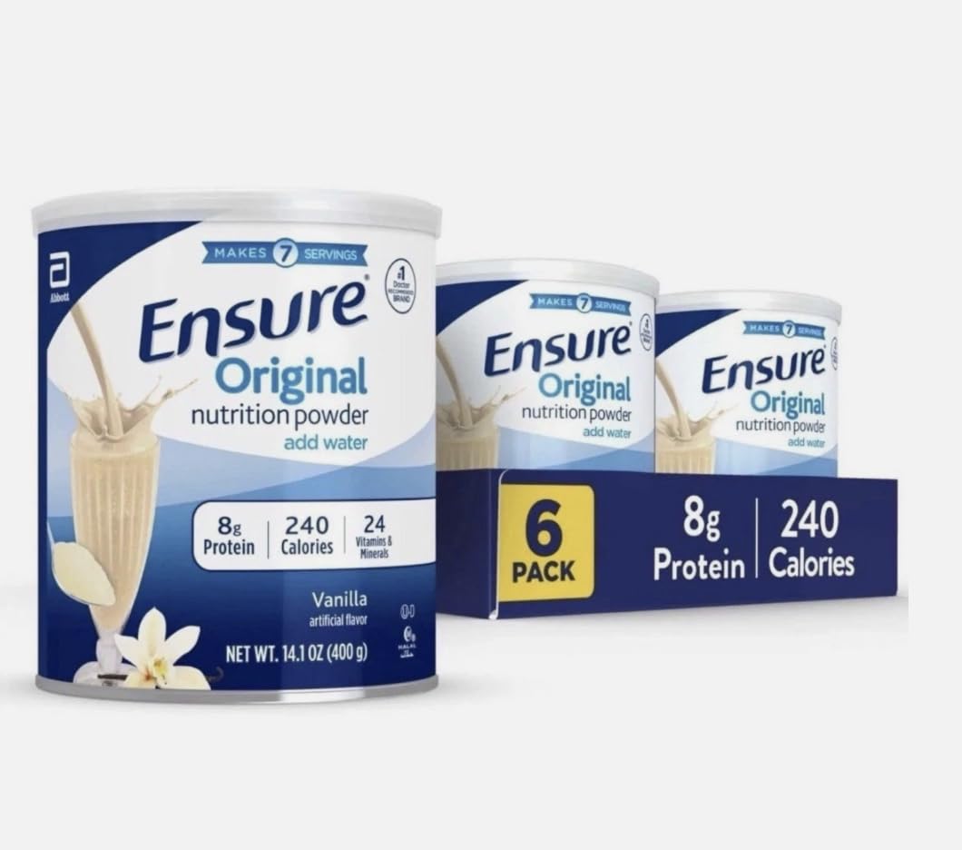 Abbott Ensure Original Vanilla Complete Balanced Nutrition Powder - 6 x 14 oz