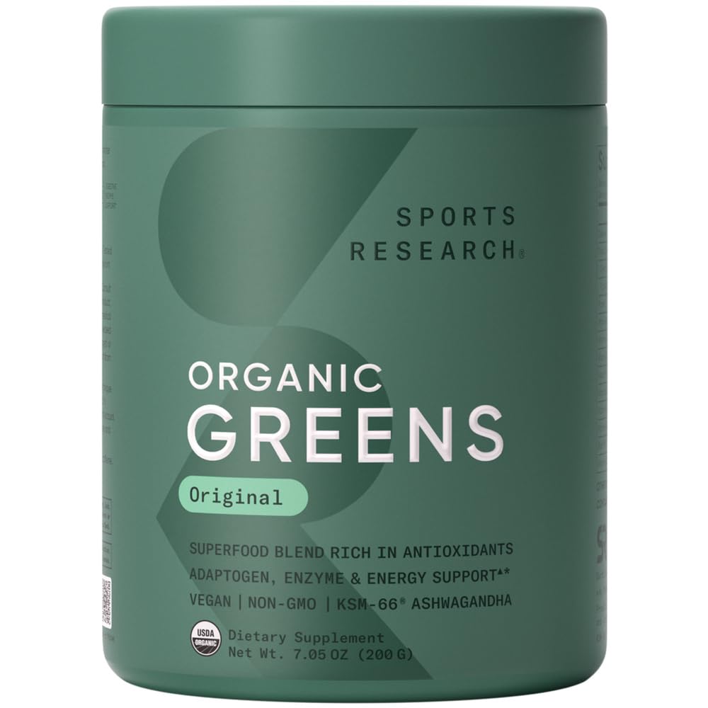 Sports Research® Organic Greens Superfood Powder w/Spirulina