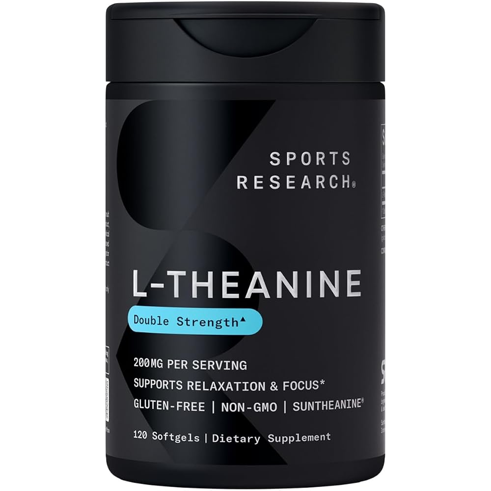 Sports Research L-Theanine 200mg with Suntheanine - 120 Softgels