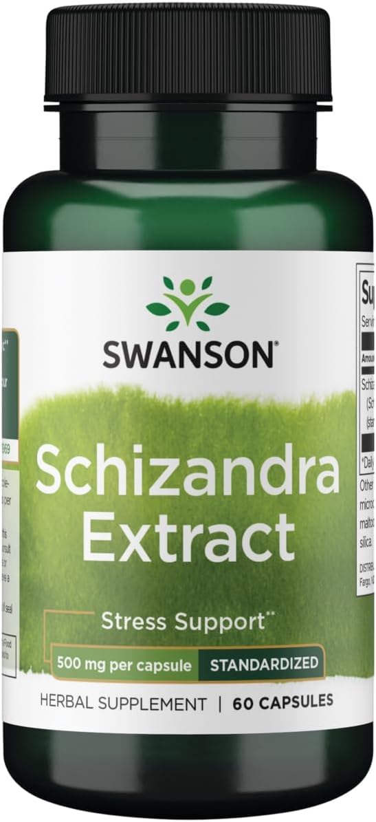 Swanson Schizandra Extract 500mg - 60 Capsules