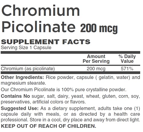 AlchePharma Chromium Picolinate 200 mcg - 90 Capsules - image 4