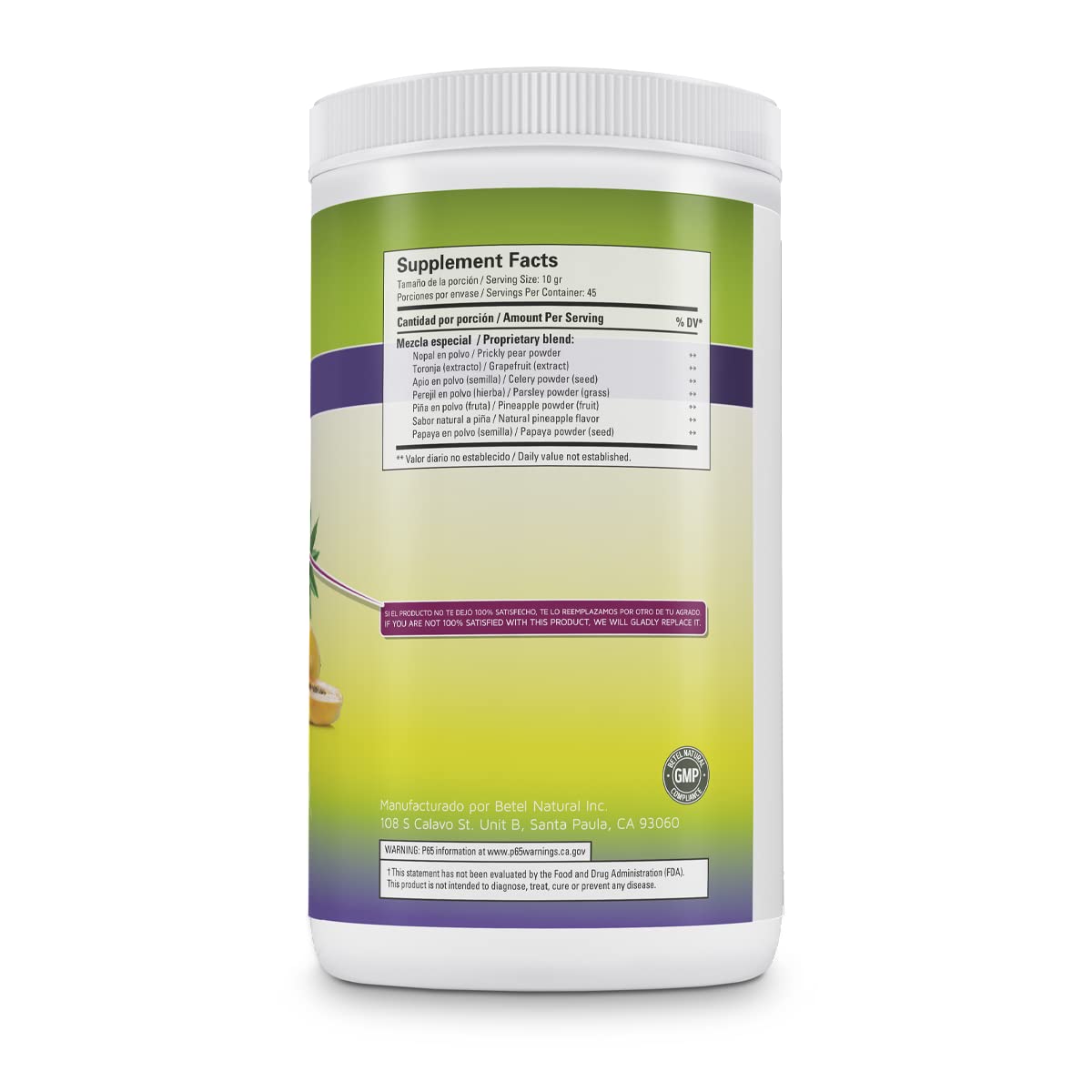 Betel Natural Prickly Pear Nopal Powder with Fruit & Herbs - 16 Oz - image 2