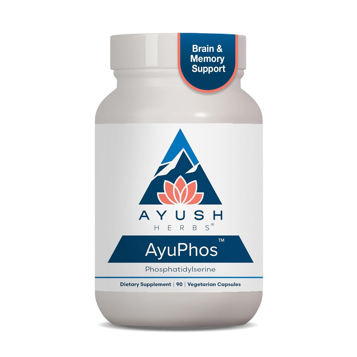 Ayush Herbs AyuPhos Brain & Memory Support 200mg - 90 Capsules