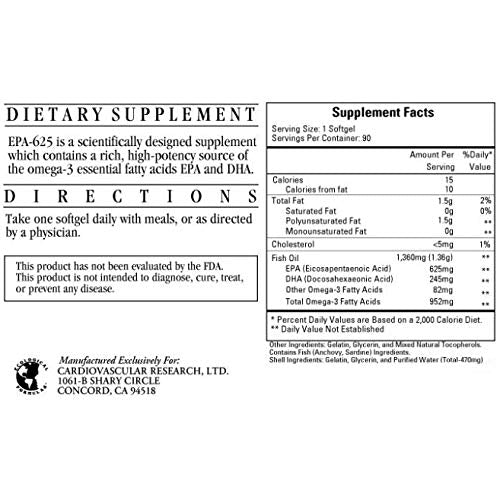 Ecological Formulas EPA-625 DHA-245 Omega-3 - 240 Capsules - image 2