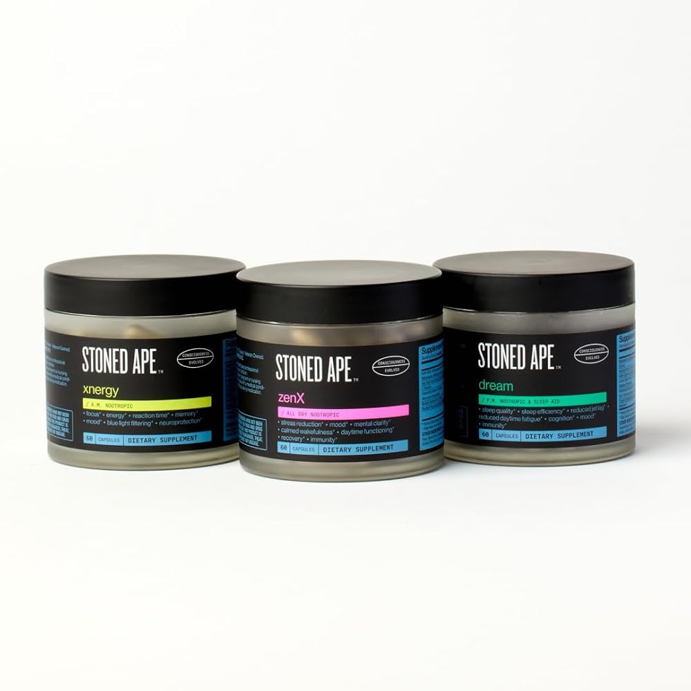 Stoned Ape Nootropack Complete AM/PM Nootropic Stack - 180 Capsules