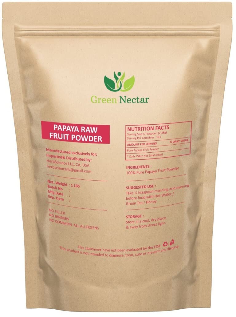 Generic Green Nectar Papaya Fruit Extract Powder - 2 lb - image 3