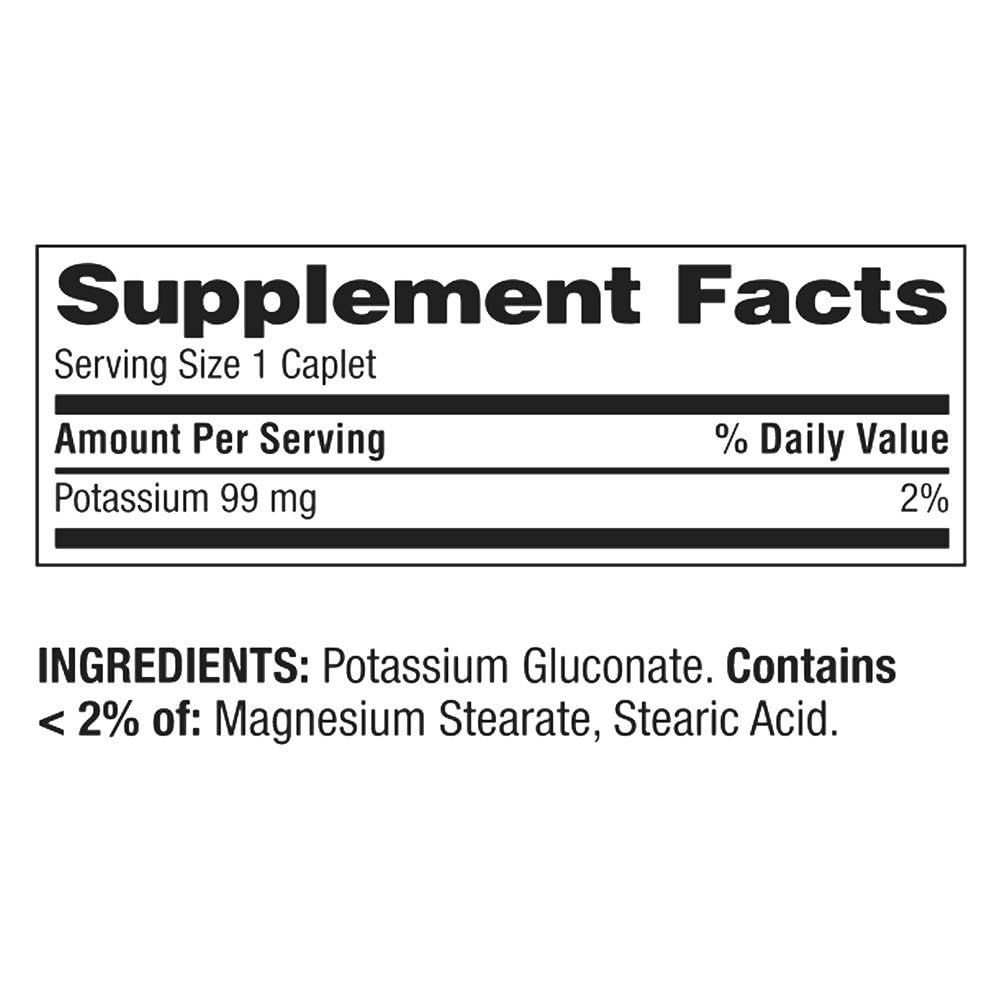 ikj Potassium Caplets Dietary Supplement 99 mg - 500 Count - image 2
