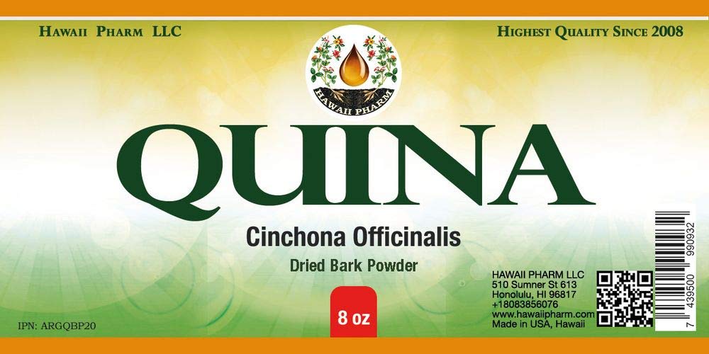 Hawaii Pharm Quina Cinchona Officinalis Dried Bark Powder - 8 oz - image 2