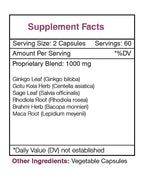 Secrets of the Tribe Raven's Wisdom Cognitive Health Formula - 120 Capsules - image 3