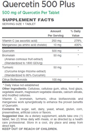 AlchePharma Quercetin 500 mg Plus Bioflavonoids - 50 Tablets - image 5