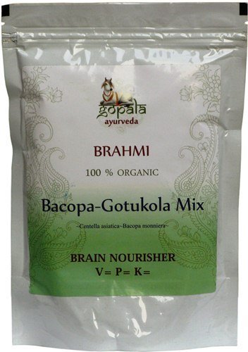 Gopala Ayurveda Organic Brahmi Bacopa Gotukola Mix Powder - 250g