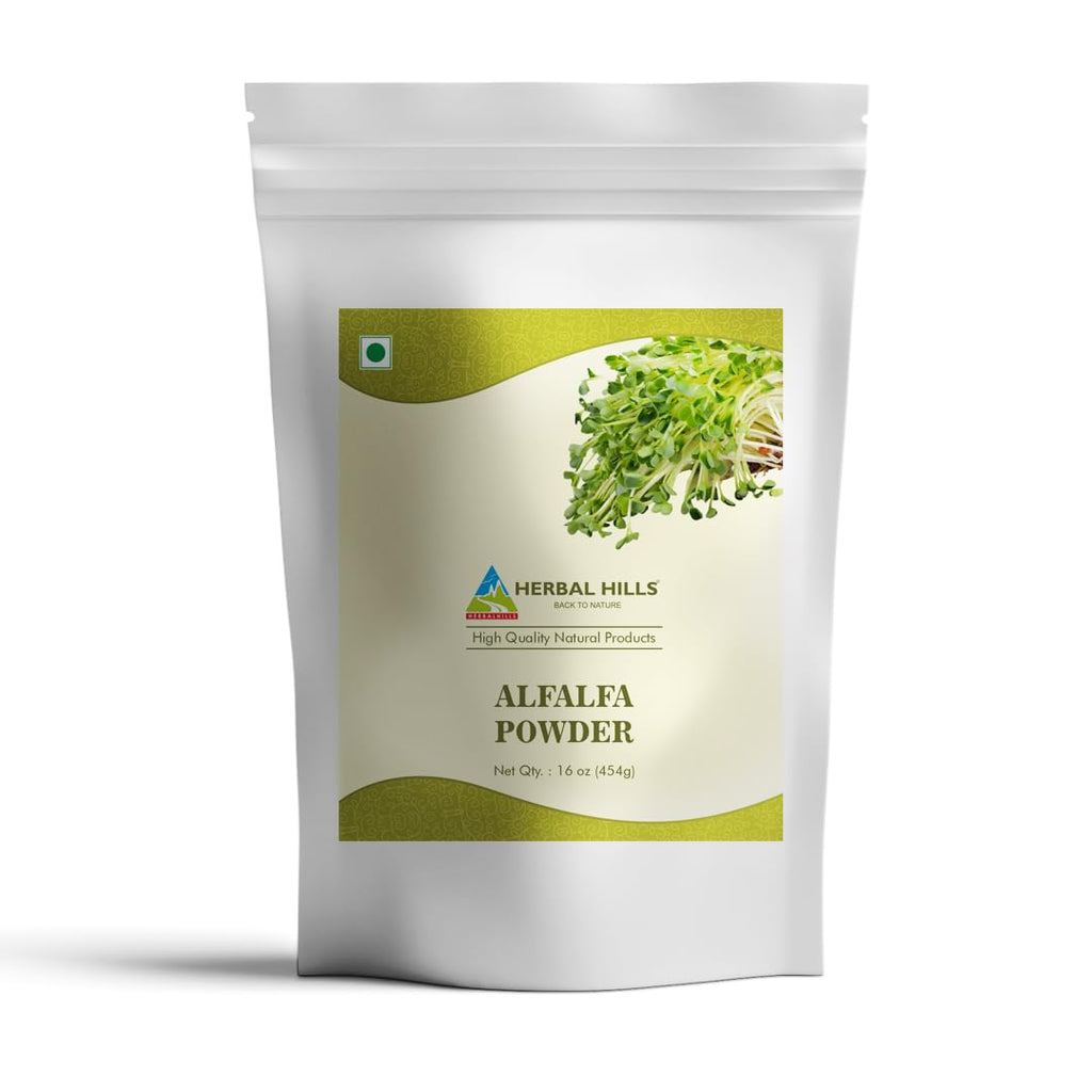 HERBAL HILLS Alfalfa Leaf Powder - 16 Oz