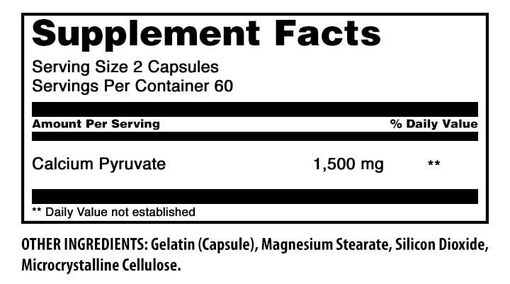 Amazing Formulas Calcium Pyruvate Supplement