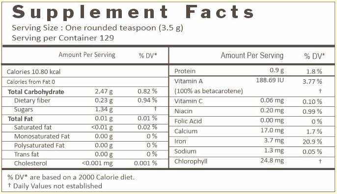 HERBAL HILLS Wheatgrass Powder - 16 oz - image 3
