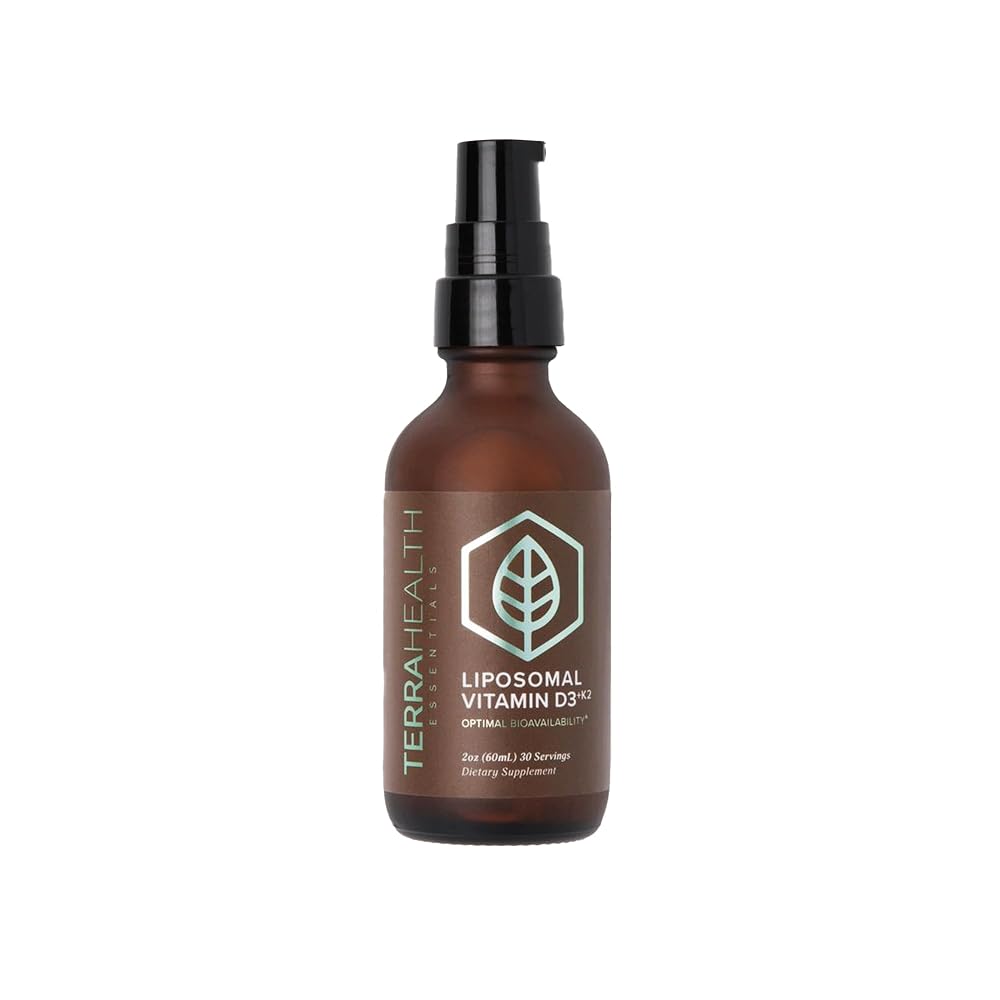 Terra Health Essentials Liposomal Vitamin D3 K2 Liquid - 2 Fl Oz