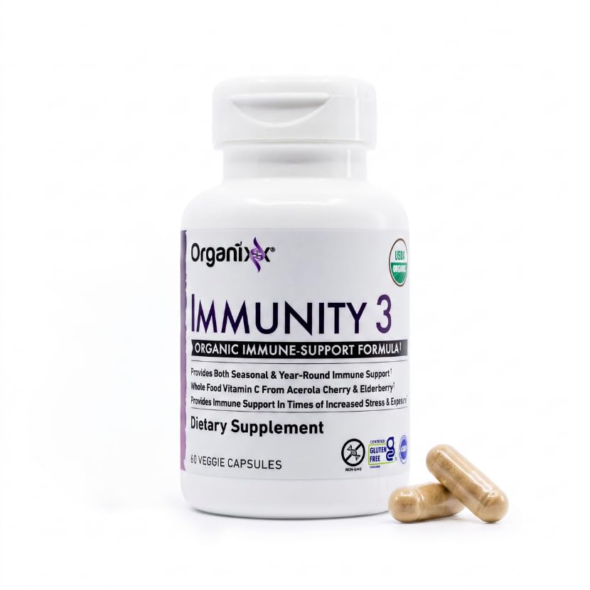 Organixx Immunity 3 Vitamin C, Zinc & Elderberry - 60 Capsules - image 4