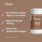 Minimo Nutrition Chocolate Grass-Fed Collagen Peptides Powder - 13.3 oz - image 2