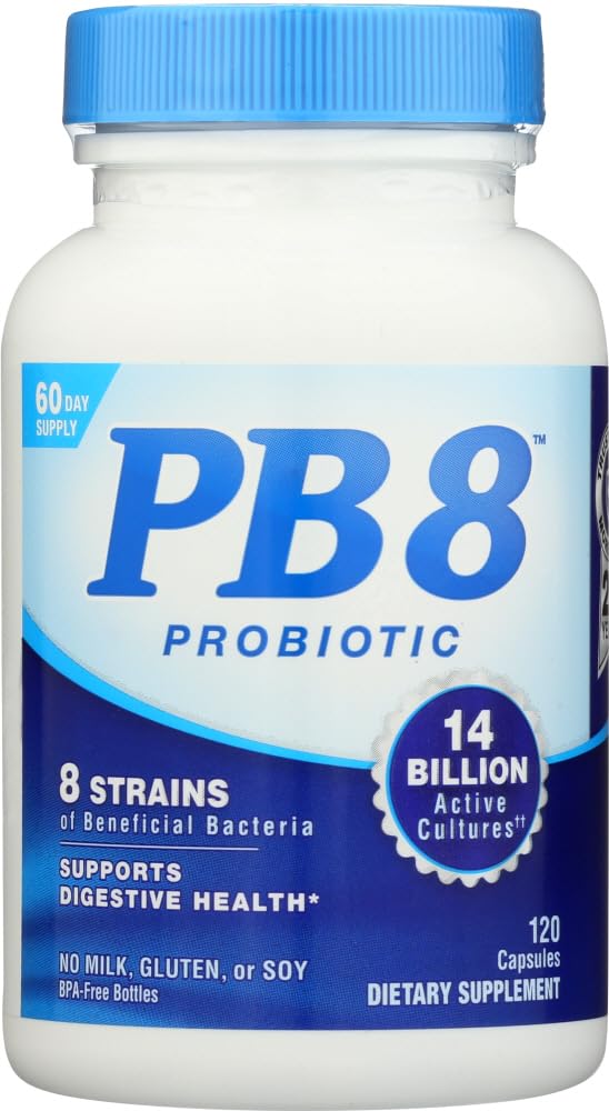 PB8 Probiotic Dietary Supplement 8 Strains 14 Billion CFU - 120 Capsules