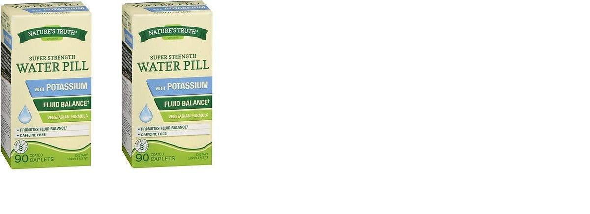 Nature's Truth Super Strength Water Pill with Potassium - 180 Caplets